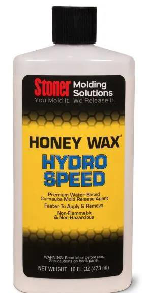 Stoner HoneyWax&reg;Hydro Speed是一種高固含量的水性乳液，不含任何溶劑，旨在代替傳統的高級涂蠟作為復合材料行業中的脫模劑。